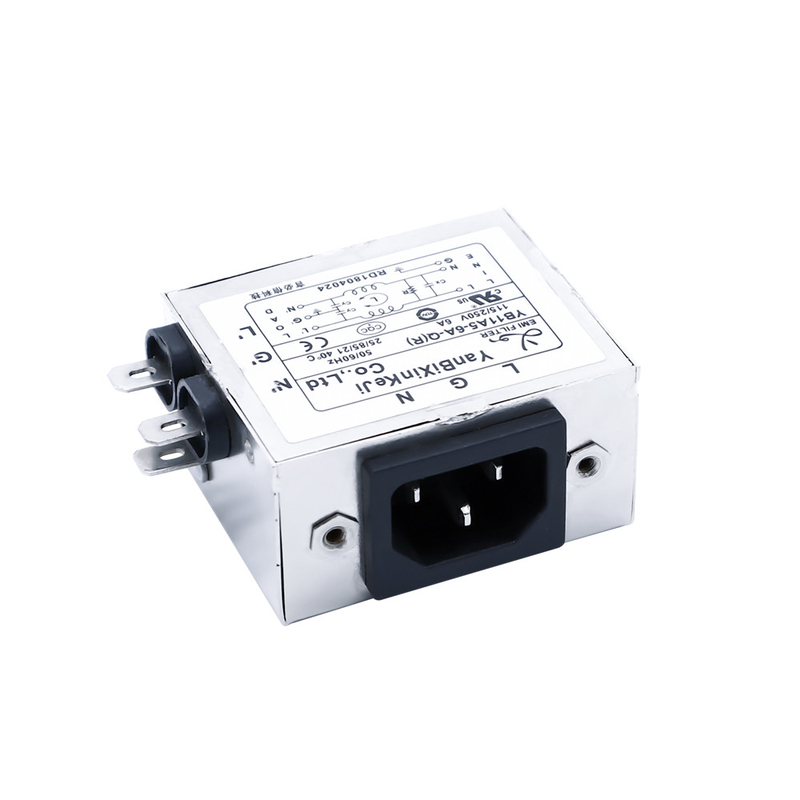 YB11A5-6A-Q(R) فیلتر EMI ورودی IEC C13 115V 250V فیلتر قدرت نوع سوکت
