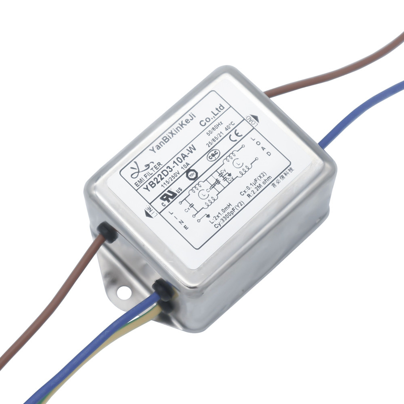 فیلتر برق EMI اتصال سیم YB-D2 10A فیلتر تک فاز پیشرفته برای تردمیل