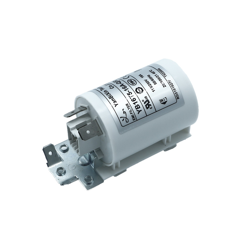 YB16T5 پوشش پلاستیکی سفید فیلتر EMI 220V 16A فیلتر قدرت برای ماشین لباسشویی