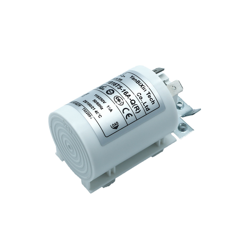 YB16T5 پوشش پلاستیکی سفید فیلتر EMI 220V 16A فیلتر قدرت برای ماشین لباسشویی