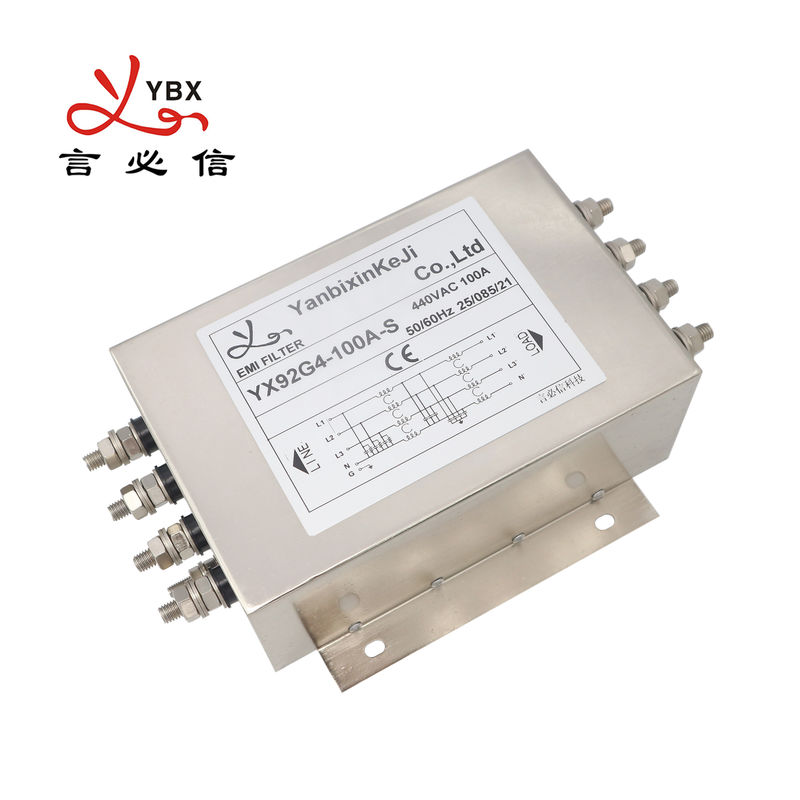 YX92G4 فیلتر EMI سه فاز با جریان بالا فیلتر سرکوب EMI چهار خط برای SMPS