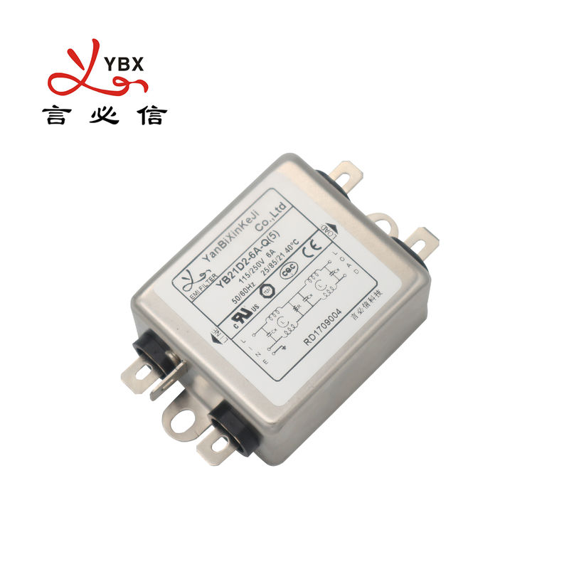 YB21D3-10A-W خط برق EMI فیلتر سطحی فیلتر تک فاز