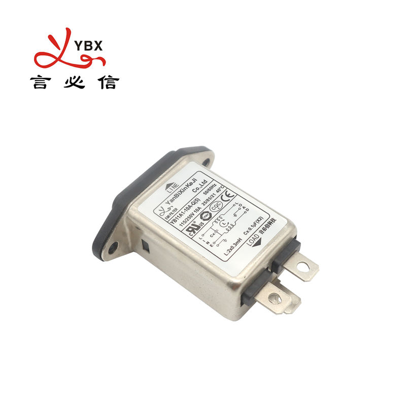 سوکت فیلتر EMI تک فاز پایین گذر YB11A1-10A-Q5 فیلتر برق EMI