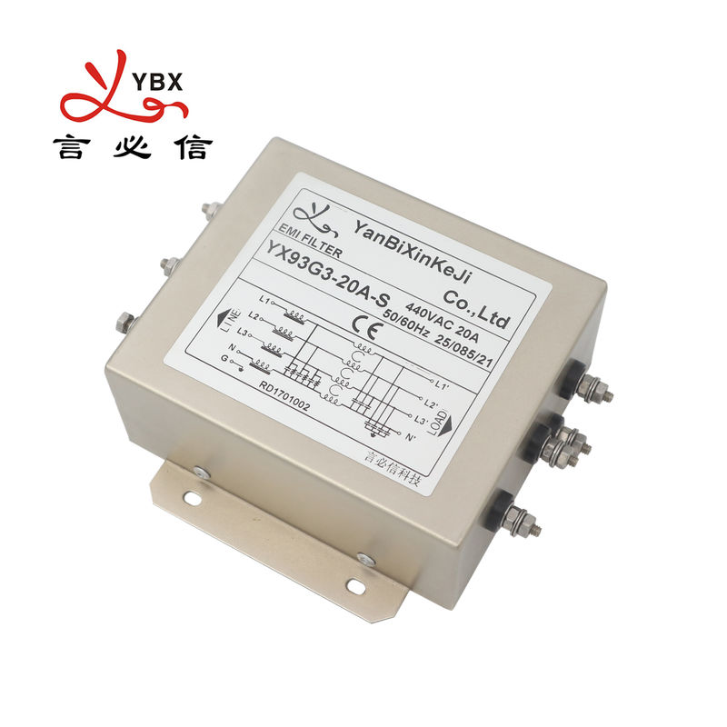 YX93G3 20A فیلترهای EMI سه فاز فیلتر قدرت EMI برای VFD