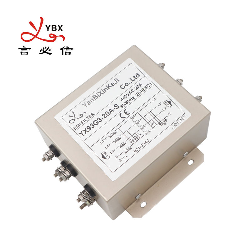 YX93G3 20A فیلترهای EMI سه فاز فیلتر قدرت EMI برای VFD