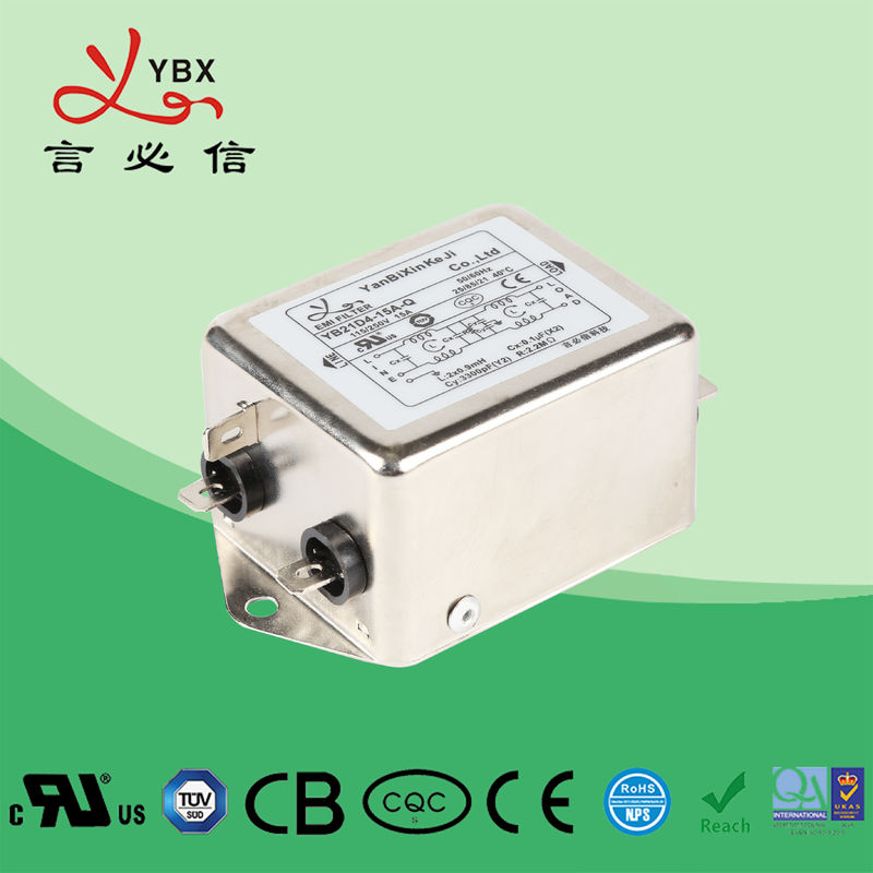 صنعتی EMI EMC قدرت خط فیلتر عملکرد بالا YB22D4 20A 250VAC