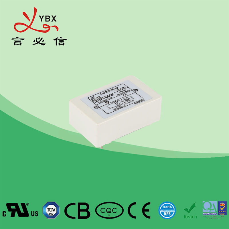 فیلتر تصفیه خط برق YB16P4 Yanbixin 6.5A سفید پلاستیک مسکن با PCB کوچک