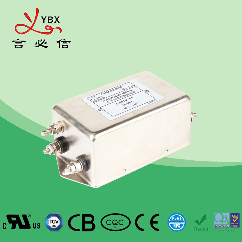 فیلتر فاز RFI تک فاز با عملکرد بالا Yanbixin / فیلتر سر و صدا RFI 110V 250VAC 6A